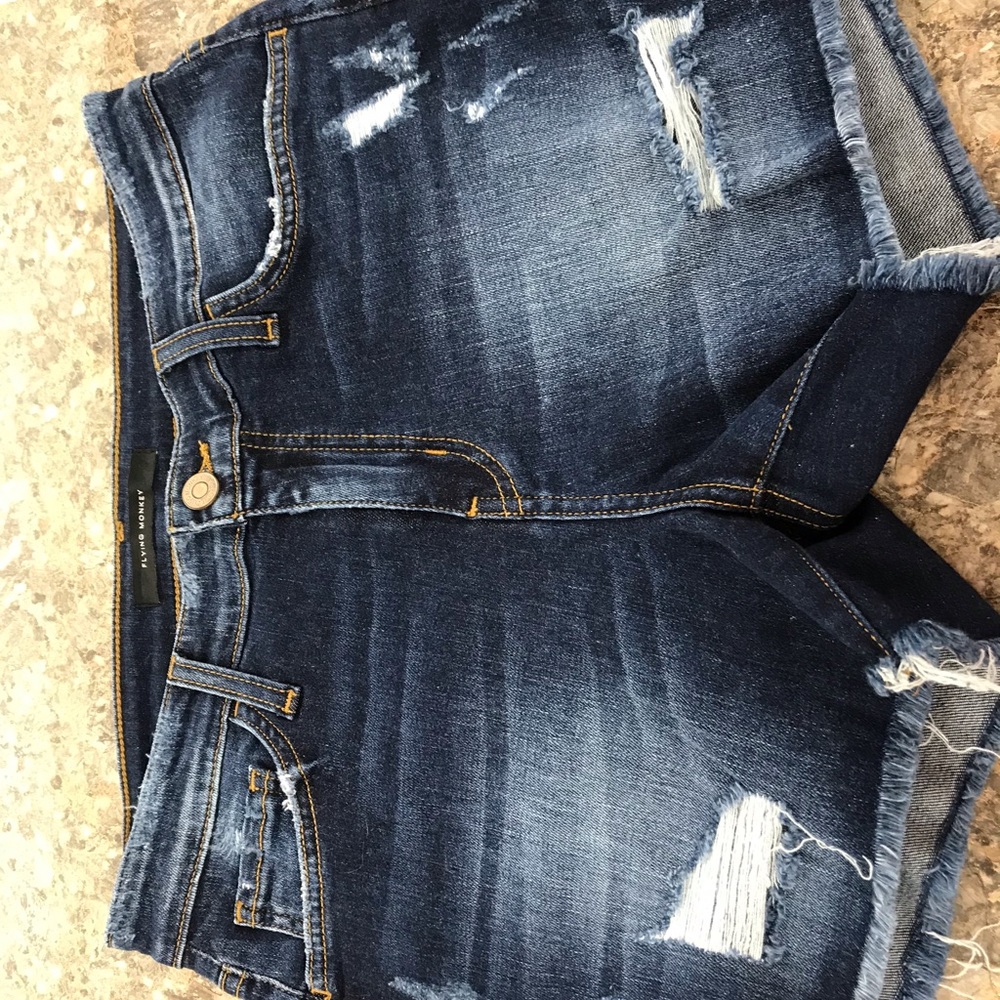 Flying monkey jean shorts